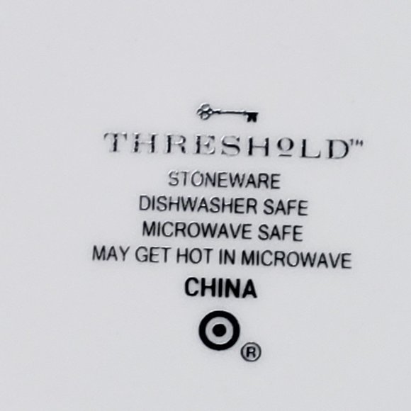 Threshold - 8" 4pk Stoneware Salad Plates Red - White with Red Rim - Picture 4 of 4